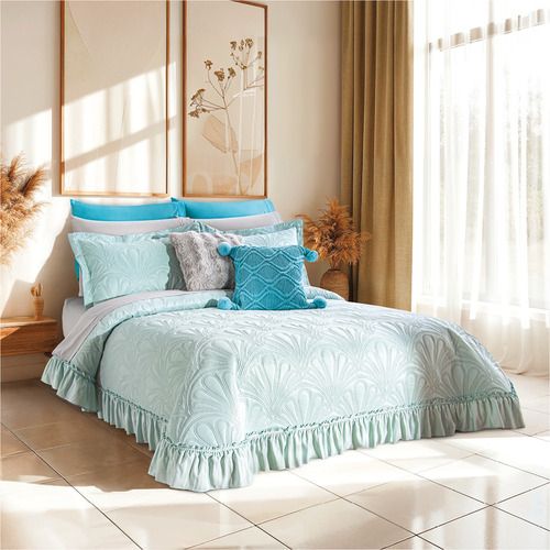Colcha Neo Menta Individual Poliéster Concord