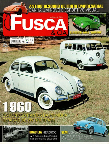 Fusca & Cia Nº65 Vw Kombi Fusca Sedan 1960 Fuscão 1600 1975