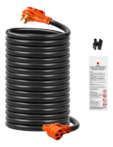 Vevor Cable De Extensión Para Vehículos Recreativos 50ft 50a