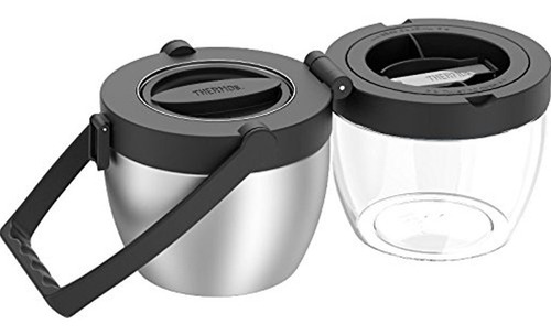 Termo Thermos 2 En 1 Liquidos Comida 7 Hs Acero Inoxidable