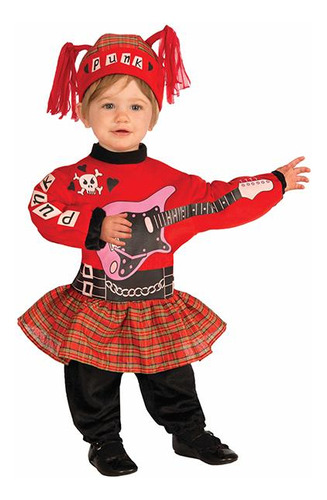 Disfraz Baby Punk Mujer 12 A 24 Meses