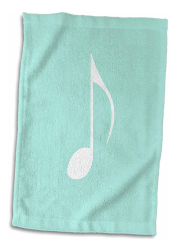 Toalla De 3d Rose Mint Eighth Note-one Single Pastel W...