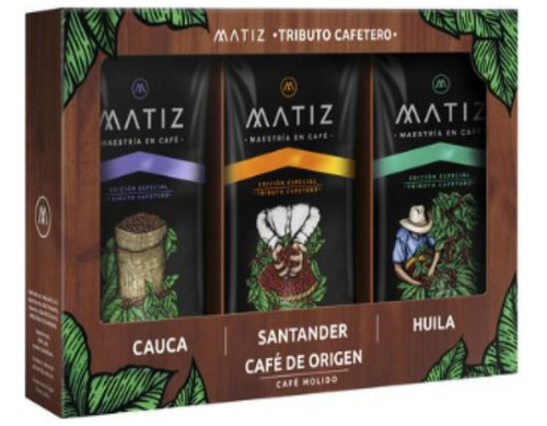 Café Matiz Tributo Cafetero Kit Café De Origen 3 Sobre 70g