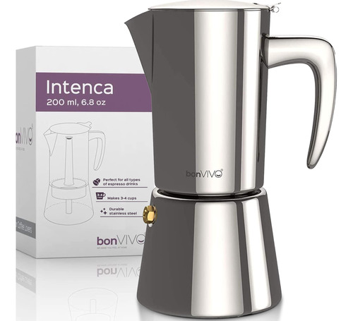 Bonvivo Intenca - Cafetera Espresso Para Estufa, Lujosa Cafe