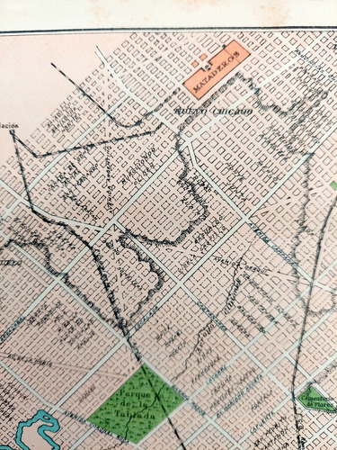 Mapa Color Original Buenos Aires 1912 Ferrocarriles Plano (Usado)