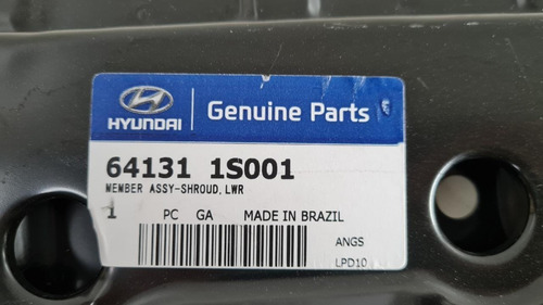 Imagem 4 de 8 de Travessa Inferior Radiador Hyundai Hb20 12 A 19 - 641311s001