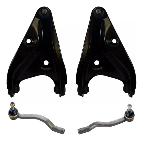 Kit 2 Parrilla Corven + 2 Extremo Para Renault Logan Sandero