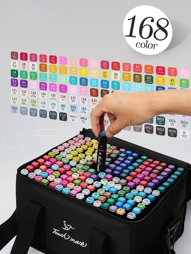 Imagen 5 de 7 de 168 Lápices Para Colorear Marcadores Doble Punta + Estuche