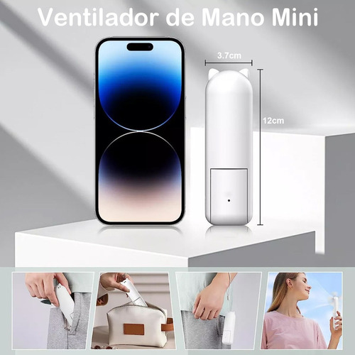 N Mini Ventilador Portátil 2 Em 1 Com Energia Móvel
