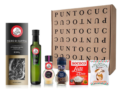 Kit Pasta Tinta Calamar Oliva Leche Coco Hongos Gift Box