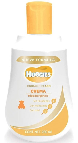 Huggies Crema Hipoalergénico Para Bebé Cuidado Claro 250 Ml