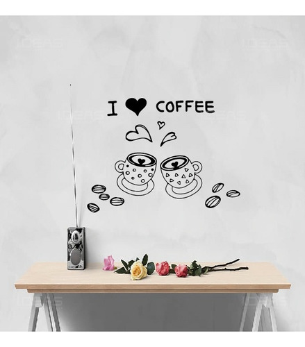 Vinilo Decorativo Tazas De Café I Love Coffee Sticker