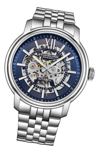 Reloj Estuche Stuhrling Original Atrium Automatic Skeleton D