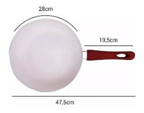 Imagen 2 de 5 de Sarten De Aluminio Interior Ceramica De 28 Cm