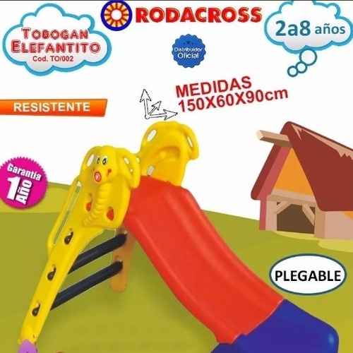 Juego Tobogan Elefantito Rodacross 4 Niveles 3 Escalones