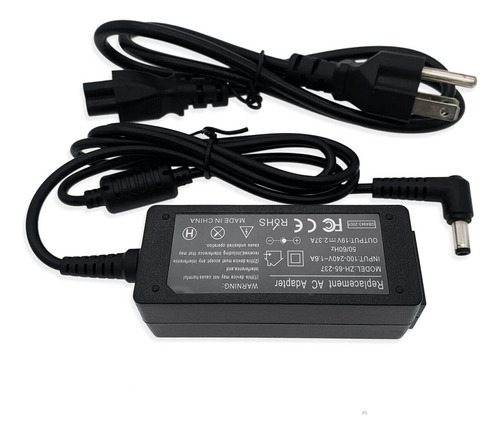 19v 2.37a Laptop Charger Ac Adapter Power Cord Supply Fo Cck
