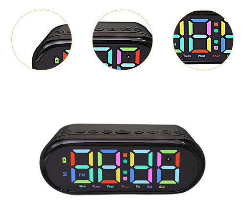 Reloj Despertador Digital Led, Reloj De Mesa, Pantalla