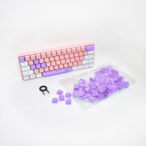 Teclado 60% Custom Glow Up Mas Set De Keycaps 6 Colores Z61