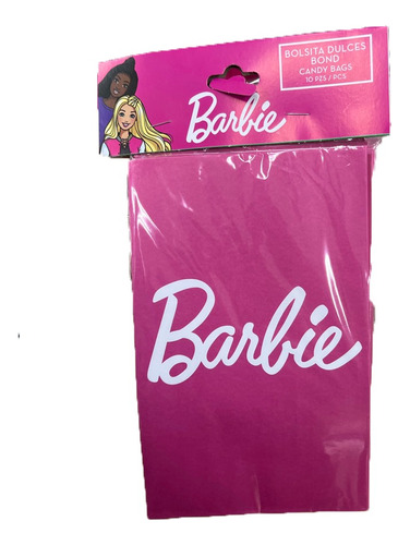 Bolsas Bolsita Dulces Fiesta 10 Piezas Papel Bond Barbie