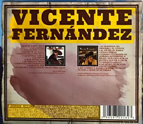 Vicente Fernandez Raro Tiene / Tragedia Del Vaquero 2 Cd's