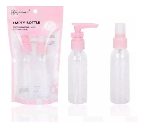 Set Envases Recargable Spray Liquido Cartera Viajes  