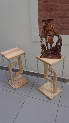 Mesa Arrime Ilusión Óptica Flotante Tensegridad Por Cadenas