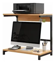 Comprar Elevador De Monitor Organizador De Escritorio 2 Niveles, Soporte De Monitor Para Escritorio De Madera Para Monitores De Computadora, Computadoras Portátil, Impresora, Tv