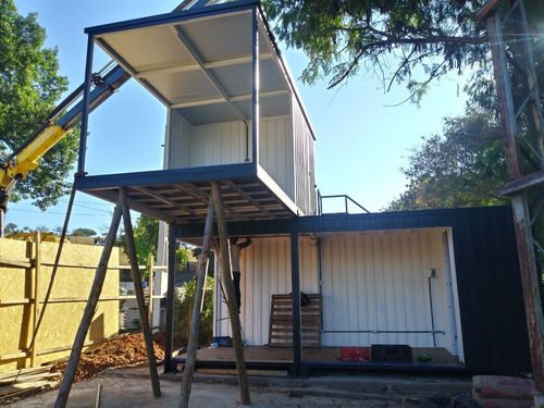 Container Escritório Mercado 2 Andares 6mx2,4m Escada E Deck