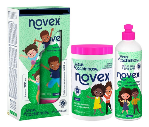 Kit Meus Cachinhos Novex Niños Shampo Crema De Peinar