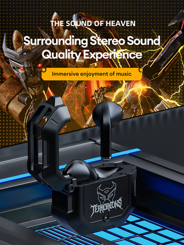 Fones de ouvido sem fio para jogos Transformers TF-t12 Tws Yellow