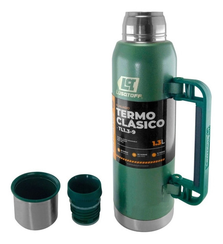 Termo Matero Acero Inoxidable 1.3 Lts Lusqtoff Tapon Cebador