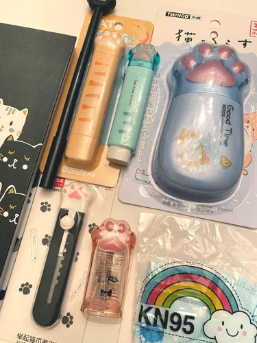 Kit Papeleria Kawaii Gato Neko Excelente Regalo