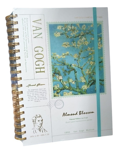 Libreta Cuaderno B5 Van Gogh Cuadro Chico Journal 120 Hojas Almendro En Flor