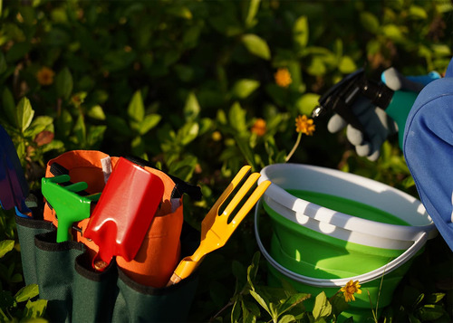 Juego De Jardinería Para Niños De Metal Real Con Sombrero