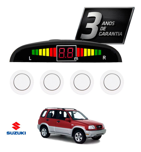 Sensor De Ré Estacionamento Branco Suzuki Grand Vitara 2003