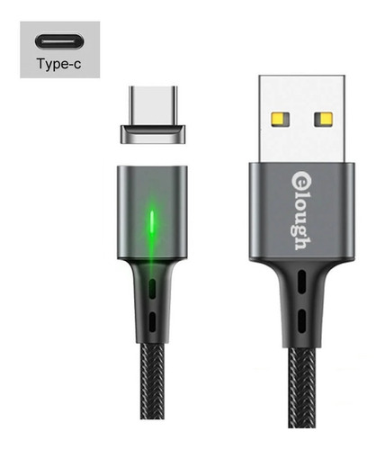 Imagen 1 de 3 de Cable Magnetico Usb Carga Rapida Celular 3.0 Y Datos 1 Metro