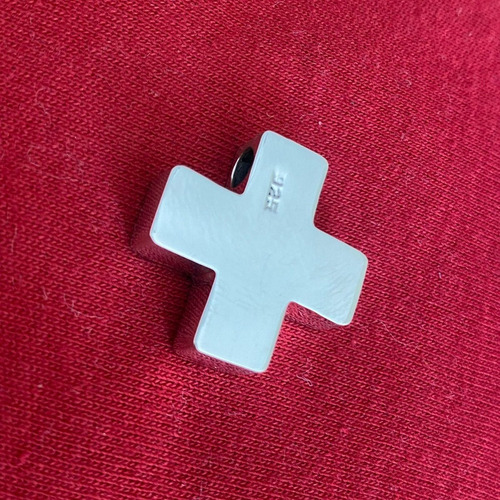Cruz Suiza Plata 925 Para Gargantilla D Caucho Hombre Agálea