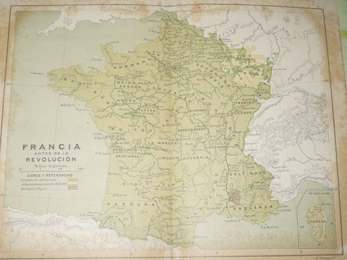 Mapa Antiguo De Francia