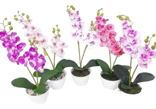 5 Arreglos De Orquídeas Artificiales, Textura Natural