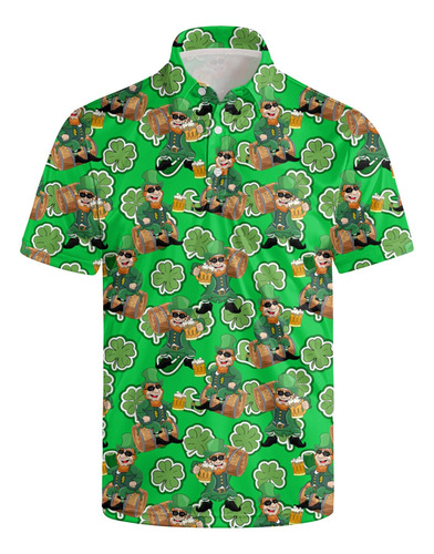 Camisa Golf Para Hombre Atuendo Ajuste Seco Traje Rave Retro