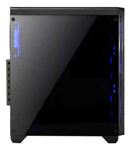 Imagen 4 de 7 de Gabinete Pc Gamer Sentey J20 4 X Fan Blue Vidrio Templado
