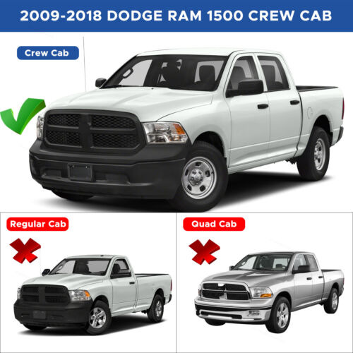 Side Steps Fits 09-18 Ram 1500 10-23 Ram 2500 3500 Crew Aad