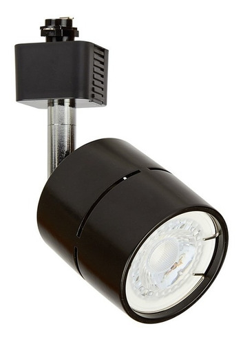 Imagen 1 de 5 de Lampara Techo Riel 50 W Negro Socket Gu10 Ysn-367l/n