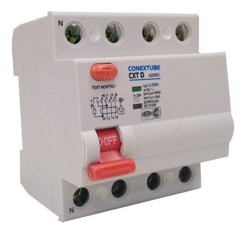 Disyuntor Interruptor Diferencial Tetrapolar 4x25 30ma Cnx