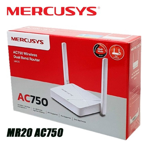 Router Mercusys Mr20 Ac750 Dual Banda Fibra Optica 