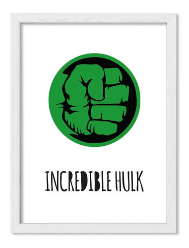 Cuadros Decorativos 30x40 Chato Blanco Incredible Hulk