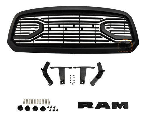 Imagen 2 de 10 de Parrilla Letra Led Dodge Ram 2013-2019 Lujo Nueva Edicion Es