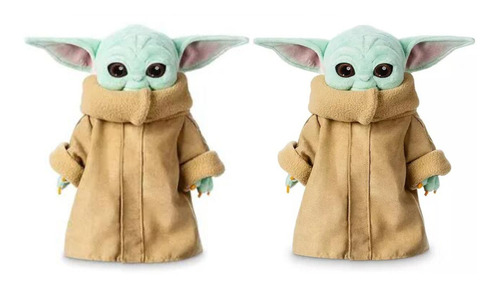 2 Muñecas Infantiles De Peluche De 30 Cm Diseño De Yoda 