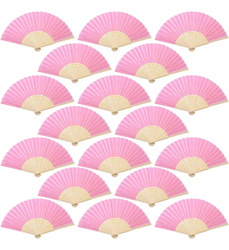 Z Abanicos Plegables Mano Rosa Abanicos Tela Para Fiesta,