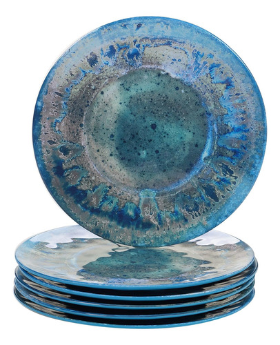 Juego De Platos Melamina 27.9 Cm Redonda Llano 6 Pzs